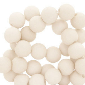 Perline in acrilico 6 mm Off white