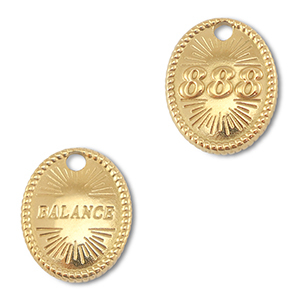 BY31&reg; Ciondolo in acciaio inossidabile numeri angelici 888 / balance oro
