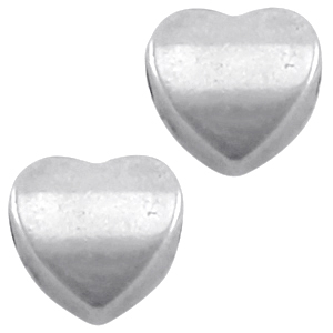 Perline di metallo DQ 8mm cuore argento antico (privo di nichel)