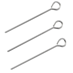 Chiodini a occhiello di metallo DQ 25mm argento antico (privo di nichel)