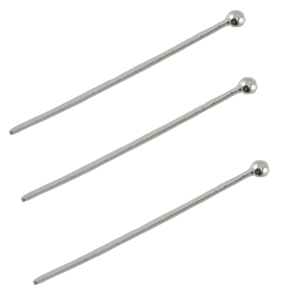 Chiodini a pallina di metallo DQ 25mm argento antico (privo di nichel)