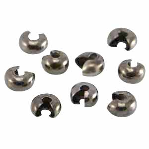 Coprischiaccini di metallo DQ per schiaccino/nodo fino a 4mm argento antracite (privo di nichel)