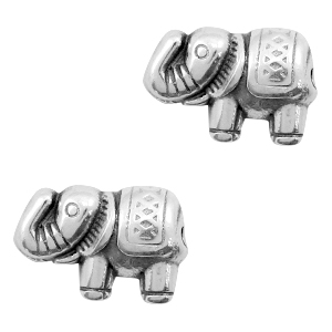 Perline di metallo DQ elefante argento antico (privo di nichel)