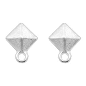 Componenti di metallo DQ perno rombo con 1 anellino argento antico (privo di nichel)