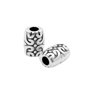 Perline di metallo DQ tubo &Oslash;2mm argento antico (privo di nichel)