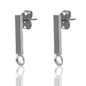 Perno di metallo DQ barra argento antracite (privo di nichel)