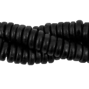 Perline di ceramica greca DQ 6 mm rondella nero