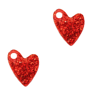 Ciondoli Plexx cuore glitterato rosso rubino
