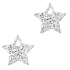 Ciondoli Plexx stella glitterato argento
