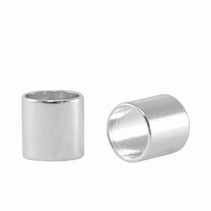 Perline di metallo DQ tubo &Oslash;5mm argento antico (privo di nichel)