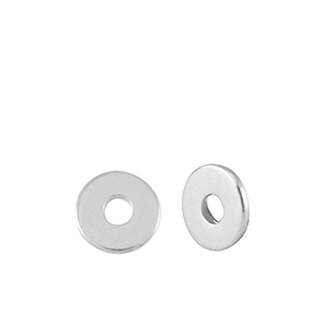 Perline di metallo DQ disco rondella 4mm argento antico (privo di nichel)