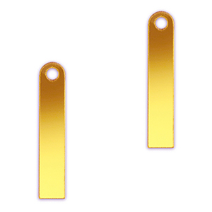 Ciondoli accattivanti barra giallo metallico