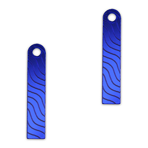 Ciondoli accattivanti barra & onda blu royal metallico