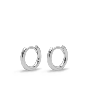 Componenti di metallo DQ Orecchini a cerchio 11mm argento (privo di nichel)