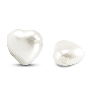 Imitazione di perle d'acqua dolce cuore bianco