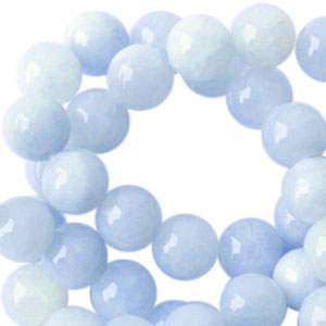 Perline in pietra naturale 6mm blu chiaro