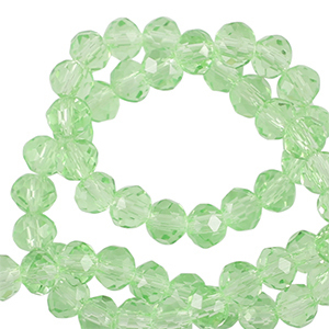 Perline sfaccettate 3x2mm rondella verde primavera