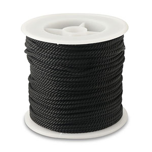 Cordoncino alla moda 2mm nero