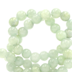 Perline in pietra naturale 4 mm verde ghiaccio