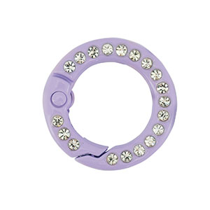 Componenti colorati anello bris&eacute; portachiavi viola