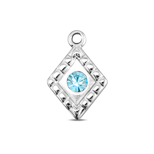 BY31&reg; Ciondoli in acciaio inossidabile rombo argento-acqua