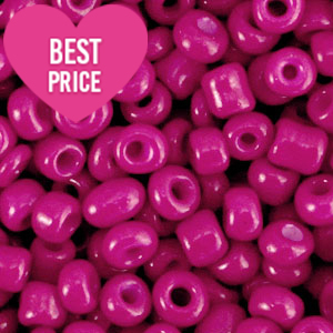 Perline di vetro rocailles 6/0 (4 mm) rosa gitano