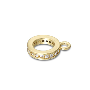 Metallo TQ in ottone anelli con anellino oro