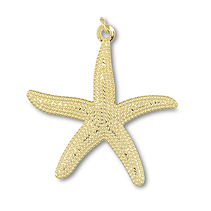 Metallo TQ in ottone ciondolo stella marina oro