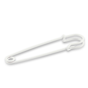 Componenti di metallo spilla decorativa bianco