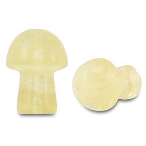 Perline in pietra naturale calcite fungo giallo
