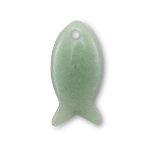 Perline in pietra naturale quarzo pesce verde giada