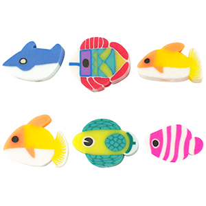Perline di polimero pesce multicolore