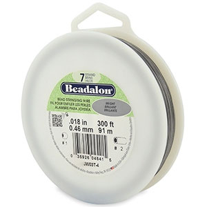 Beadalon filo infilaperle 7 fili diametro 0/46mm acciaio inossidabile brillante