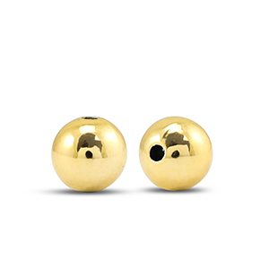 Perline metallizzate tonde 6mm oro metallico