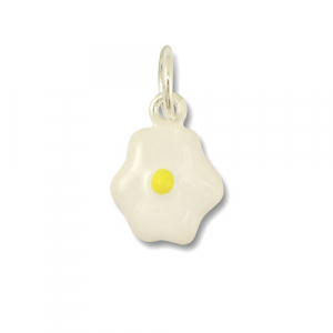 Ciondoli di metallo uovo bianco-giallo-argento