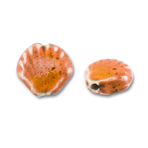 Perline di ceramica conchiglia arrancione