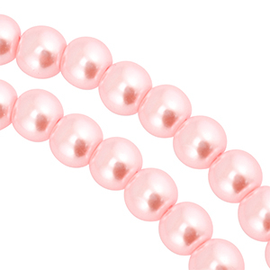 Perline di vetro con effetto perlato 4mm rosa