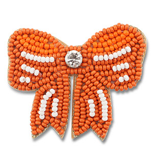 Broches fiocco arancione-bianco