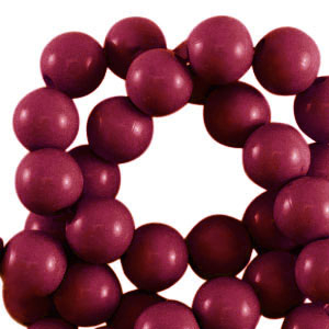 Perline in acrilico 6 mm lucido rosso ciliegia