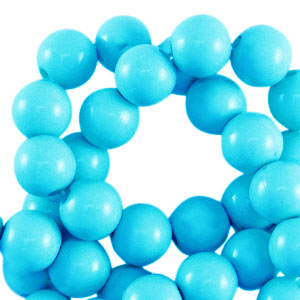 Perline in acrilico 4 mm lucido turchese blu