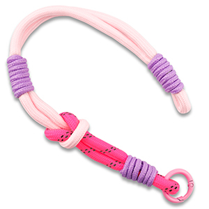 Cinturino da polso trendy per cellulare rosa claro-rosa neon-lilla-nero