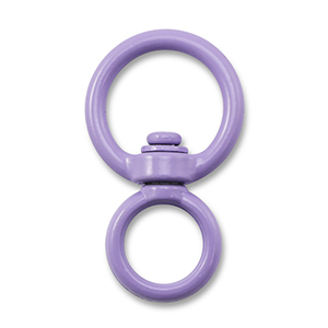 Componenti colorati bris&eacute; portachiavi tonda viola