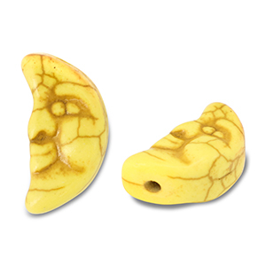 Perline di ceramica luna giallo