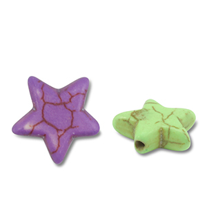 Perline di ceramica stella multicolore