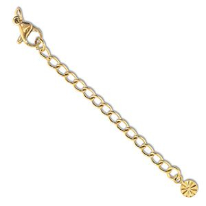 Componenti in acciaio inossidabile allungatrice set fiore con chiusura moschettone oro