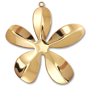 Ciondoli in acciaio inossidabile fiore oro