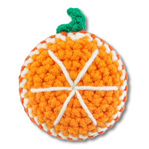 Arancia all'uncinetto arancio-bianco-verde