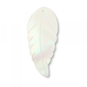 Pendenti di conchiglia foglia bianco (colore naturale)