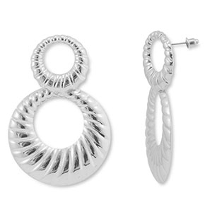 Orecchini alla moda tonda argento