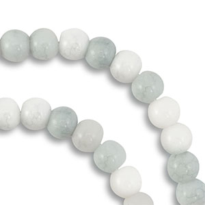 Perline di vetro 6mm grigio chiaro